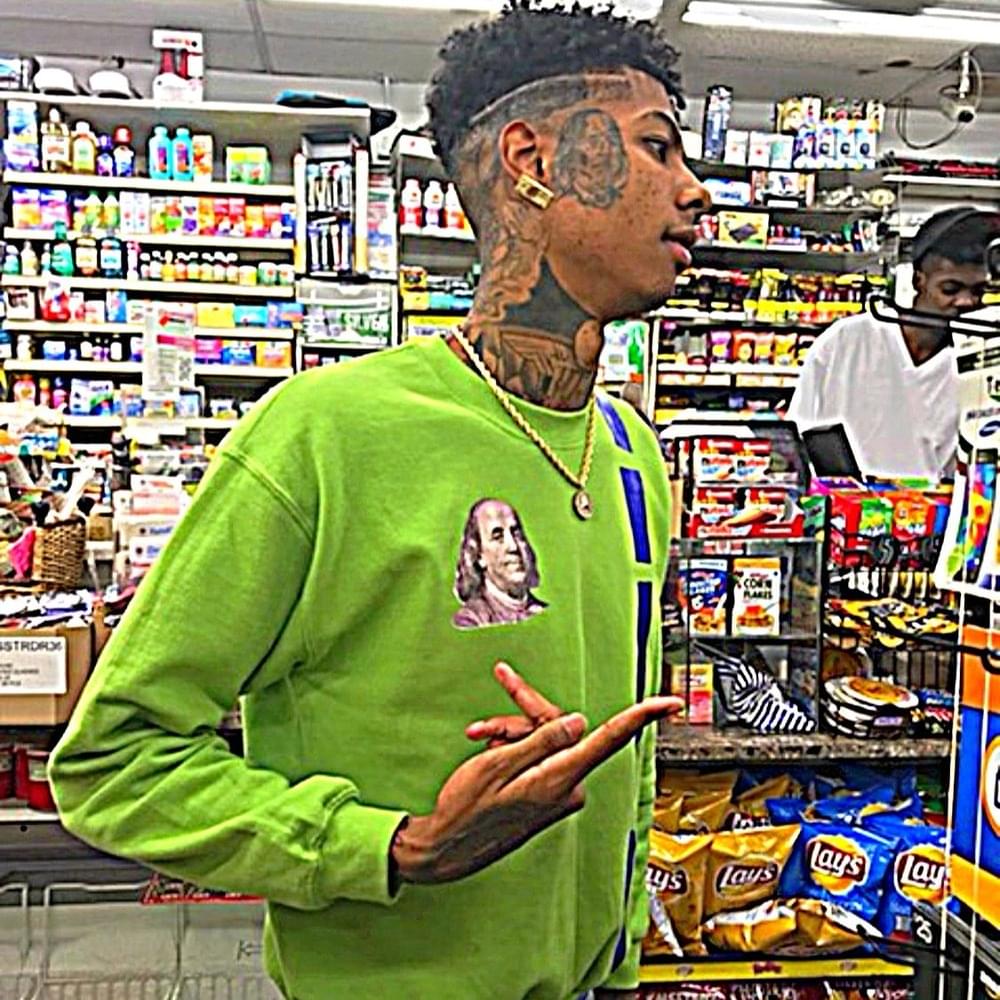 Album cover art for "Bleed the Chicken" by Blueface