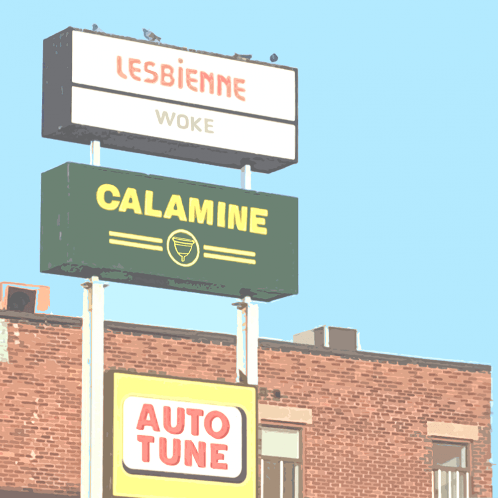 Album cover art for "LESBIENNE WOKE SUR L’AUTOTUNE" by Calamine