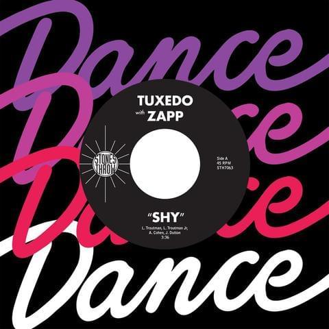 Album cover art for "Shy" by Tuxedo & Zapp