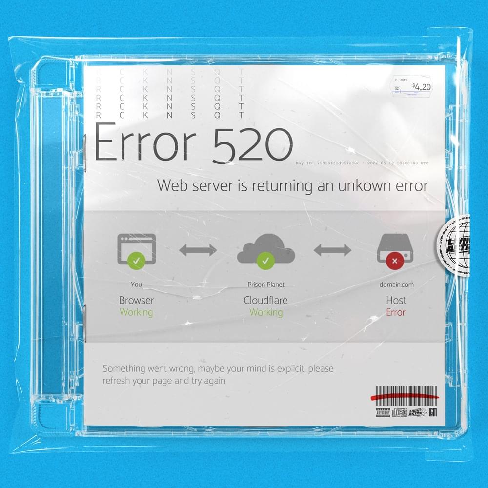 Album cover art for "Error 520" by Rockin’ Squat