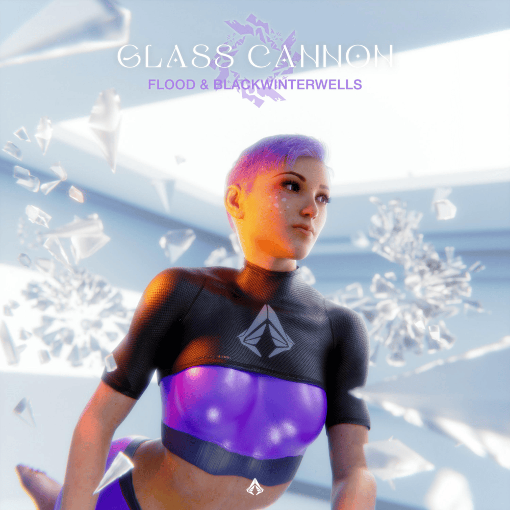 Album cover art for "Glass Cannon" by Flooddubs & blackwinterwells