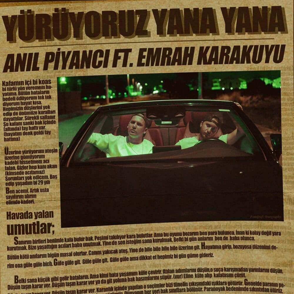 Album cover art for "Yürüyoruz Yana Yana" by Anıl Piyancı