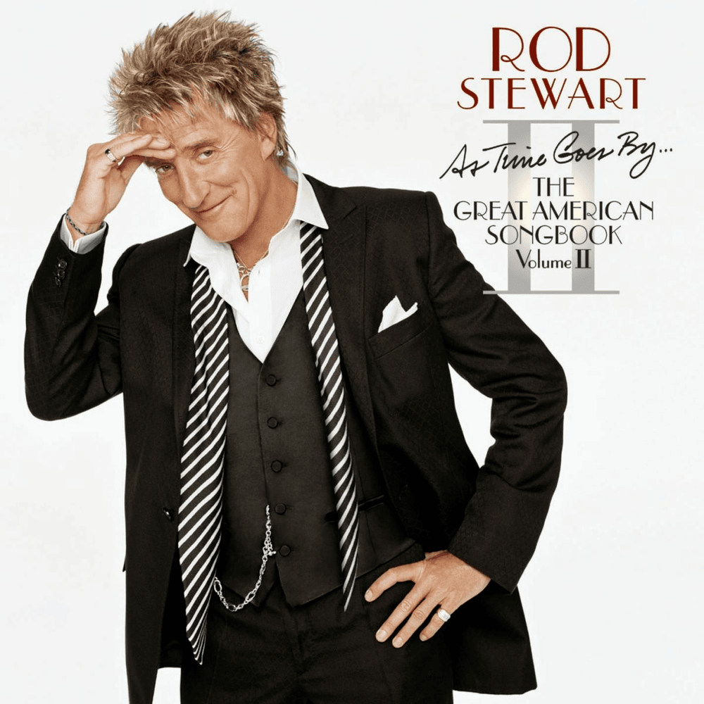 Album cover art for "As Time Goes By" by Rod Stewart & Queen Latifah