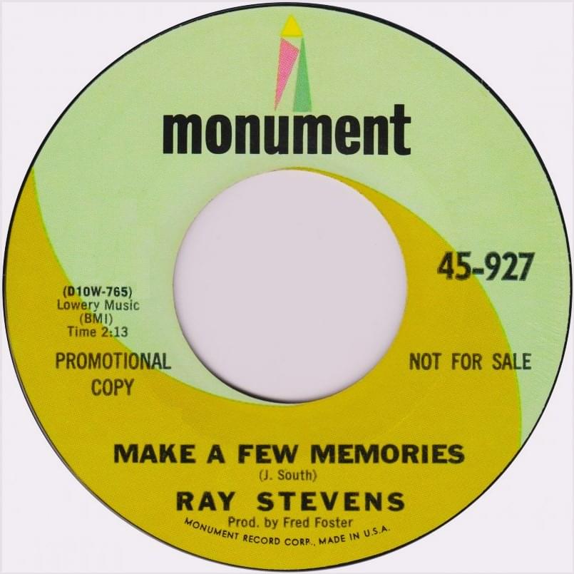 Album cover art for "Make a Few Memories" by Ray Stevens
