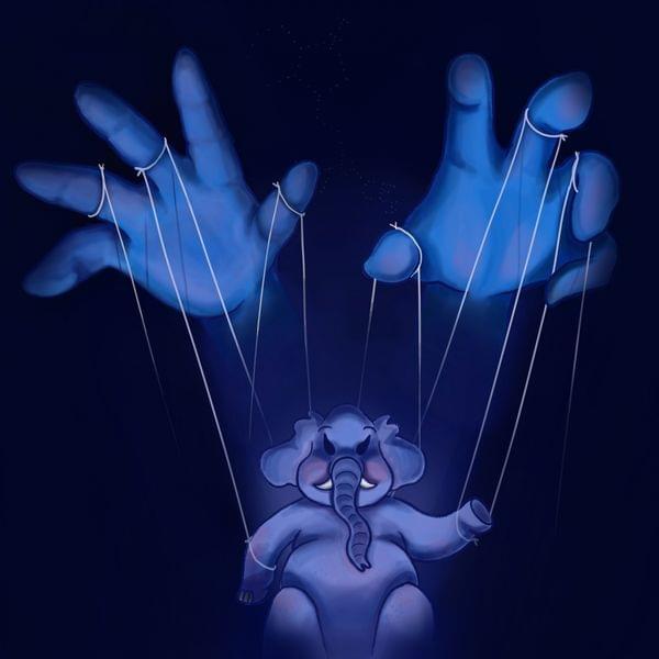 Album cover art for "Evil Elephant" by TTRRUUCES