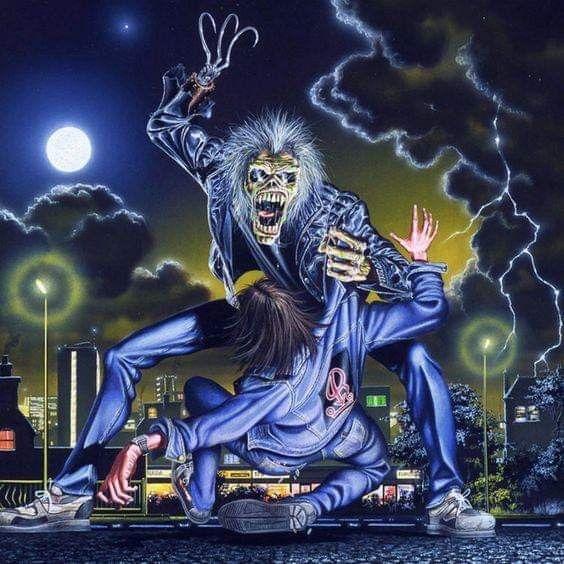 Album cover art for "Hooks in You" by Iron Maiden