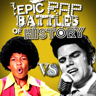 Album cover art for "Michael Jackson vs Elvis Presley" by Epic Rap Battles of History & EpicLLOYD & Nice Peter & Bentley Green