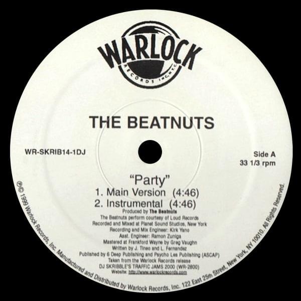 Album cover art for "Party" by The Beatnuts & Willie Stubz