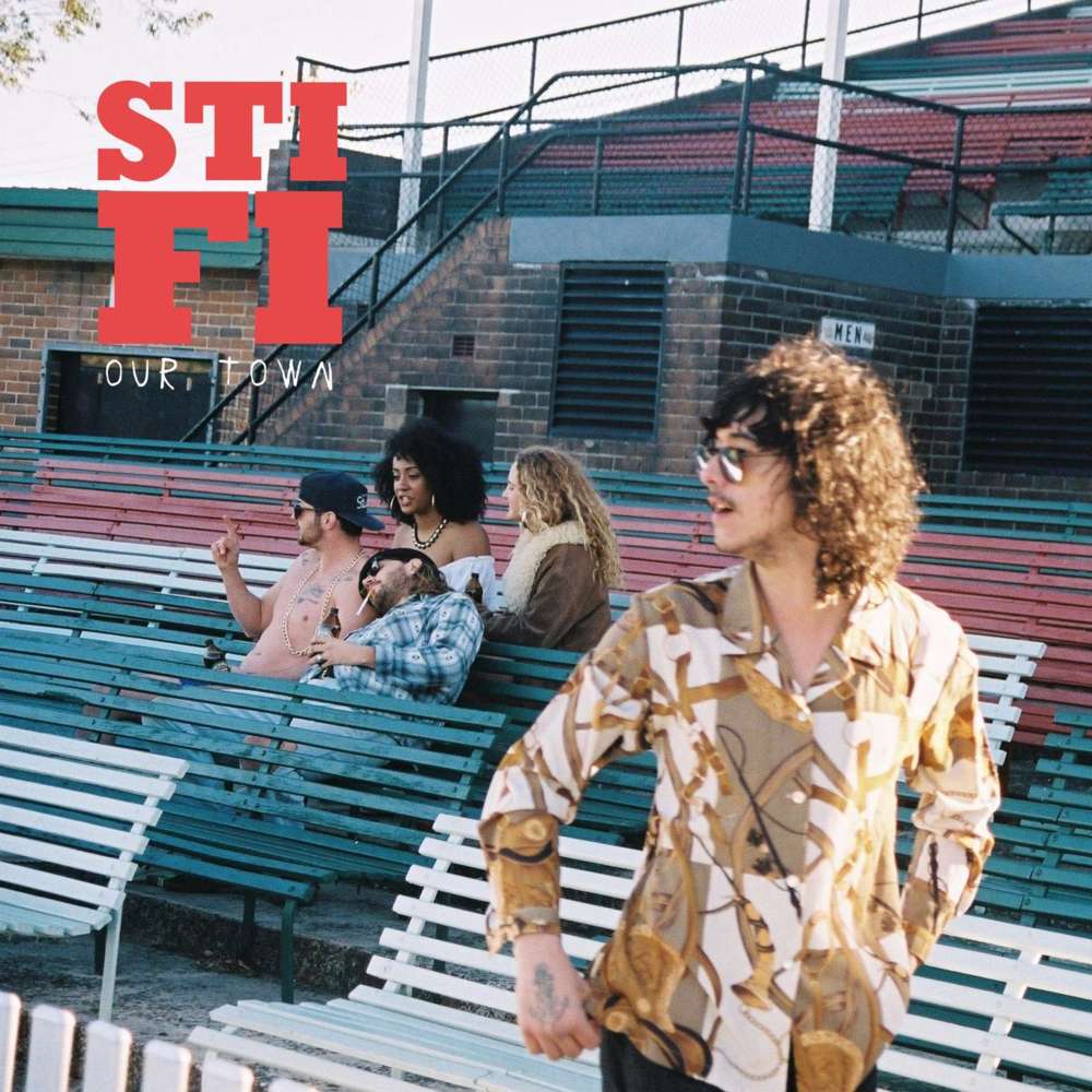 Album cover art for "Our Town" by Sticky Fingers