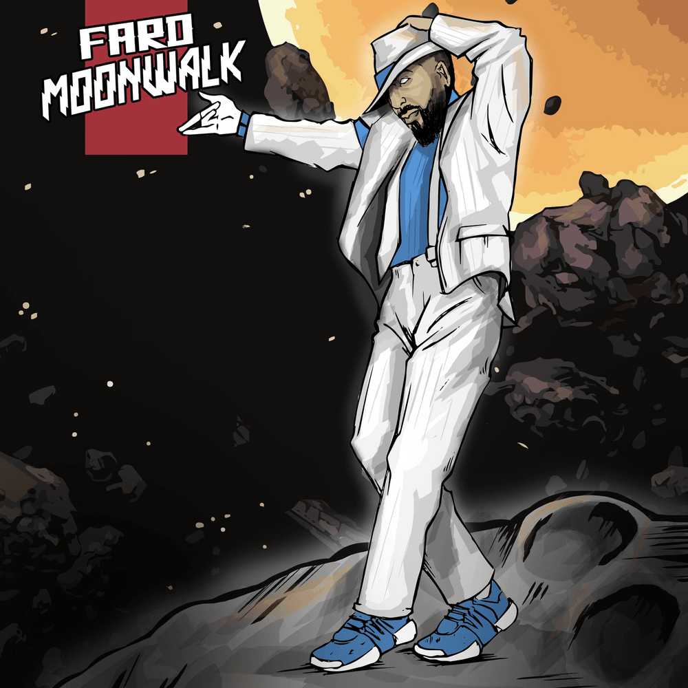 Album cover art for "MOONWALK" by Fard