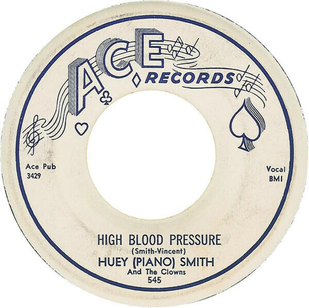 Album cover art for "High Blood Pressure" by Huey “Piano” Smith and The Clowns