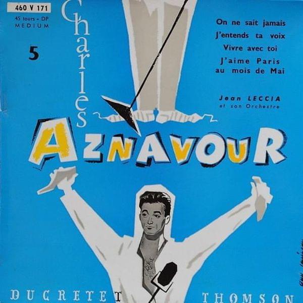 Album cover art for "Vivre avec toi" by Charles Aznavour