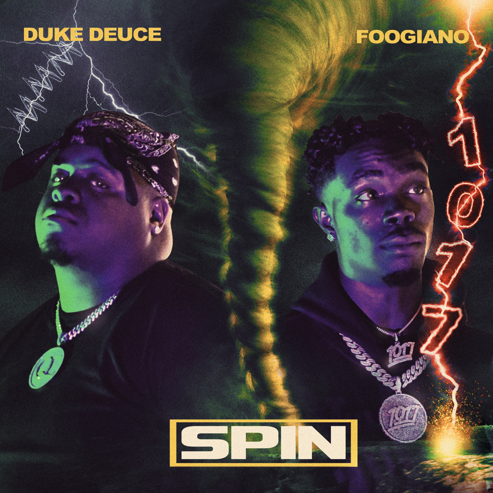 Album cover art for "SPIN" by Duke Deuce & Foogiano