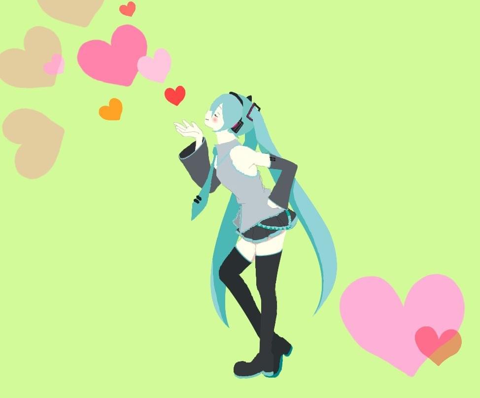 Album cover art for "愛言葉 (Love Words)" by DECO*27 & 初音ミク (Hatsune Miku)