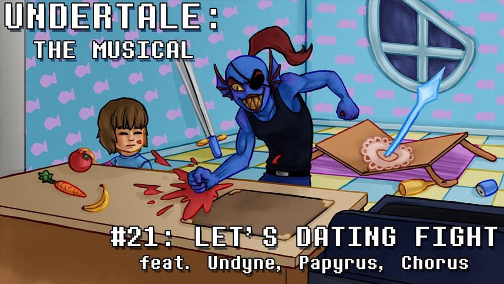 Album cover art for "Let’s Dating Fight" by Man on the Internet & Undertale the Musical Chorus & Mippa & Darby Cupit