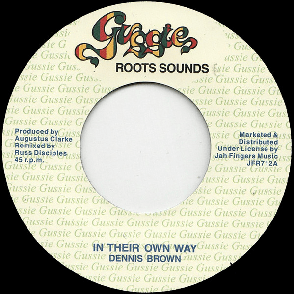 Album cover art for "In Their Own Way" by Dennis Brown
