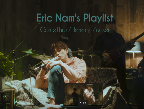 Album cover art for "comethru" by Eric Nam