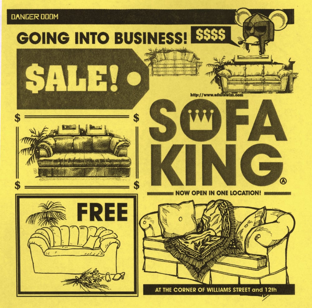 Album cover art for "Sofa King" by DANGERDOOM