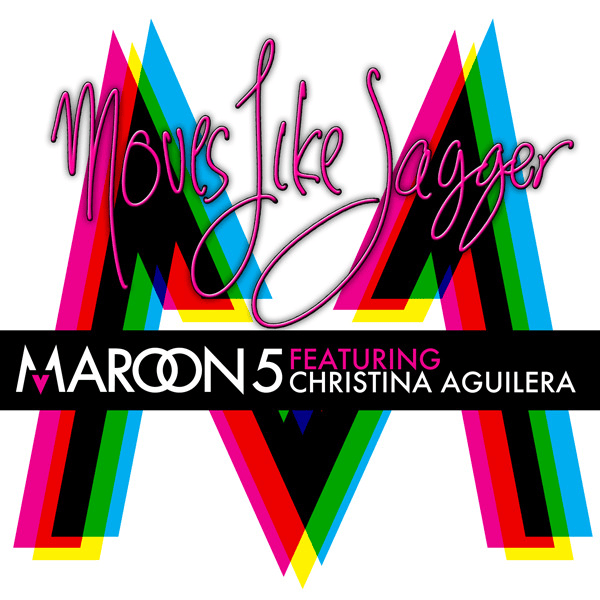 Album cover art for "Moves Like Jagger" by Ubisoft & Christina Aguilera