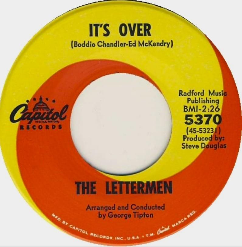 Album cover art for "It’s Over" by The Lettermen