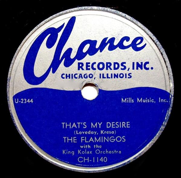 Album cover art for "That’s My Desire" by The Flamingos