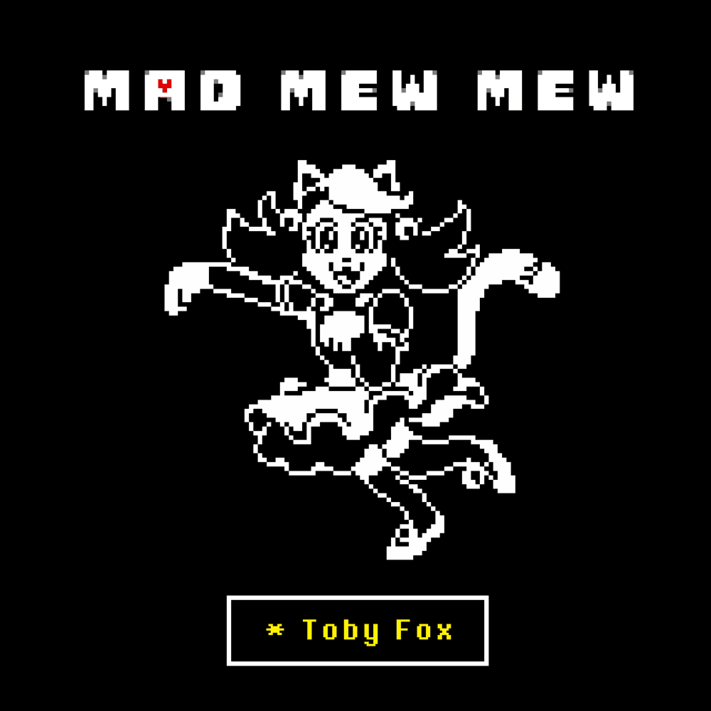 Album cover art for "Mad Mew Mew" by Toby Fox