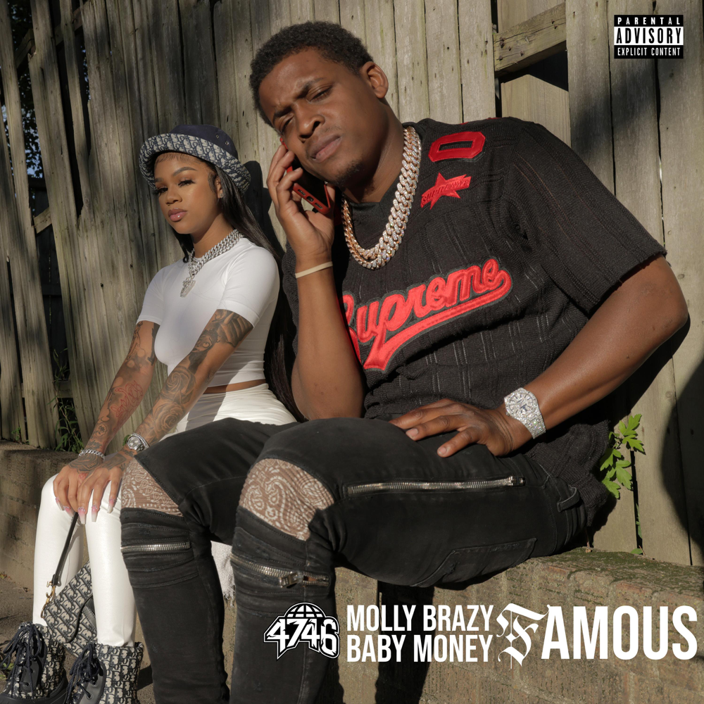 Album cover art for "Famous" by Molly Brazy & Baby Money