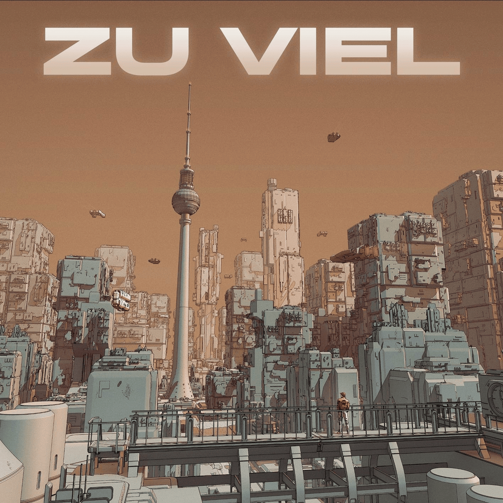 Album cover art for "Zu viel" by Prinz Pi