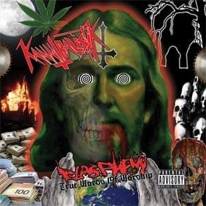 Album cover art for "Raped By God" by Kannibalistik