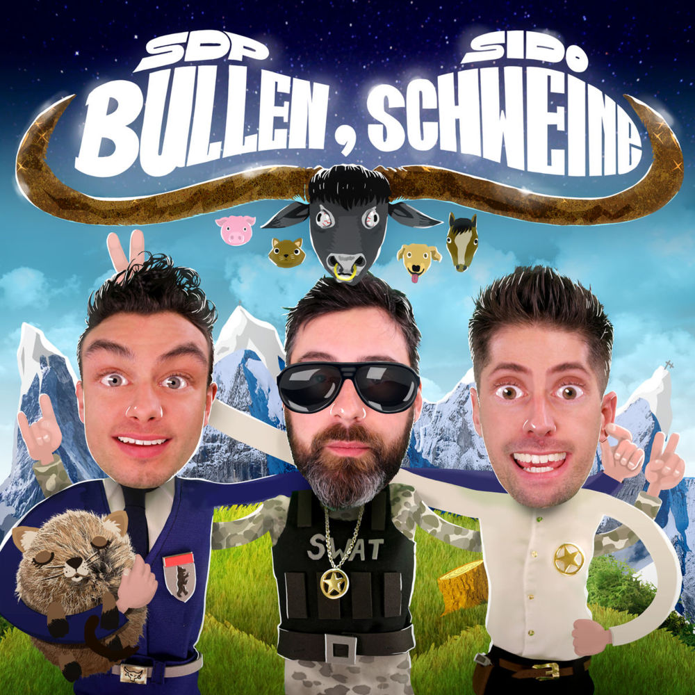 Album cover art for "Bullen, Schweine" by SDP & Sido