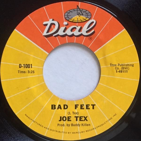Album cover art for "Bad Feet" by Joe Tex