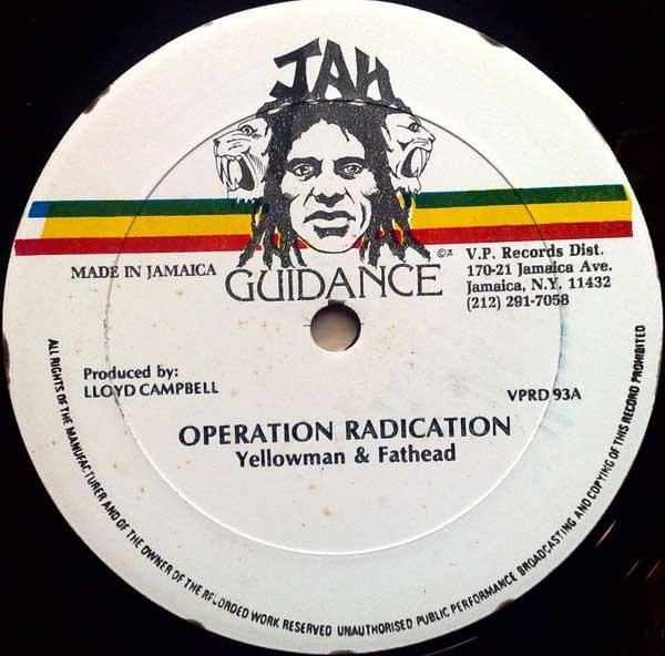Album cover art for "Operation Radication" by Yellowman & Fathead