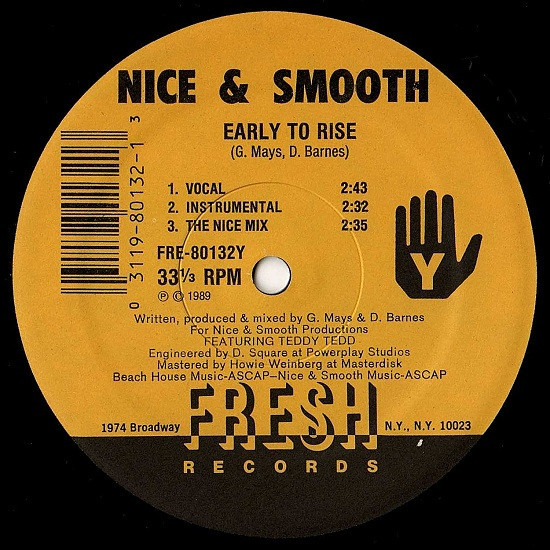 Album cover art for "Early to Rise" by Nice & Smooth & Teddy Tedd