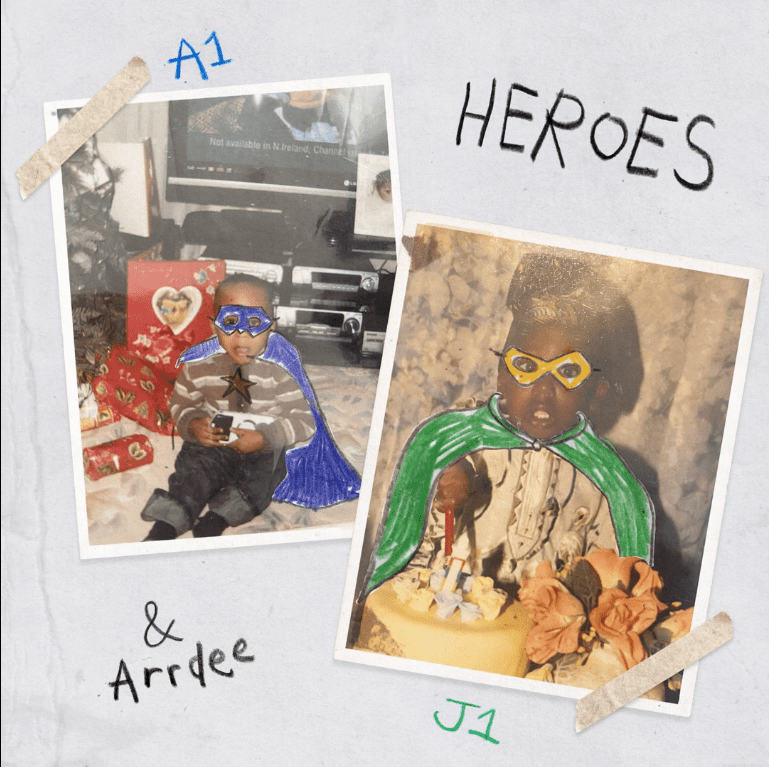 Album cover art for "Heroes" by A1 x J1