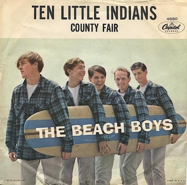 Album cover art for "Ten Little Indians" by The Beach Boys