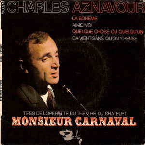 Album cover art for "Quelque chose ou quelqu’un" by Charles Aznavour