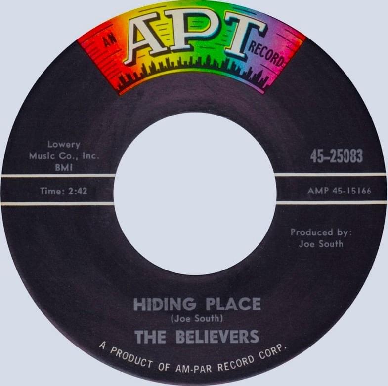 Album cover art for "Hidin’ Place" by Joe South