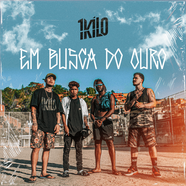 Album cover art for "Em Busca do Ouro" by 1Kilo & Pelé MilFlows & Mozart MZ & DoisP & JUNIOR LORD