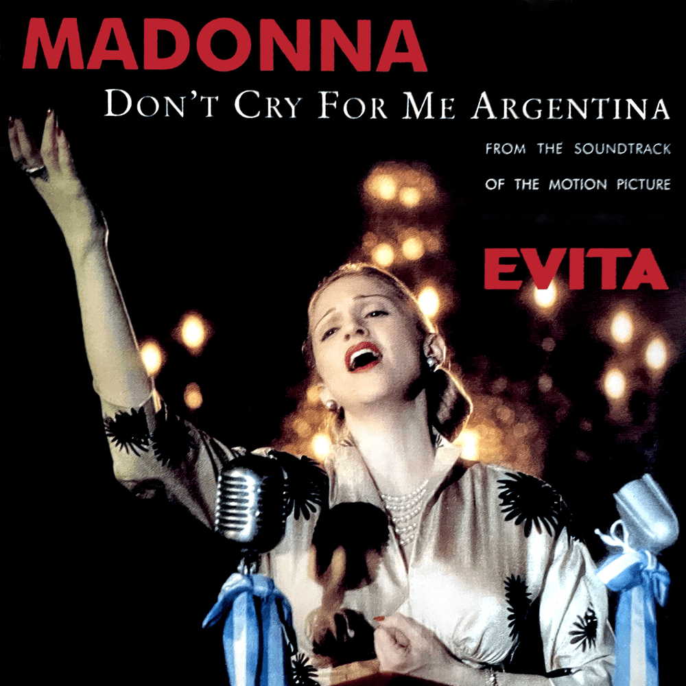 Album cover art for "Don’t Cry for Me Argentina" by Madonna