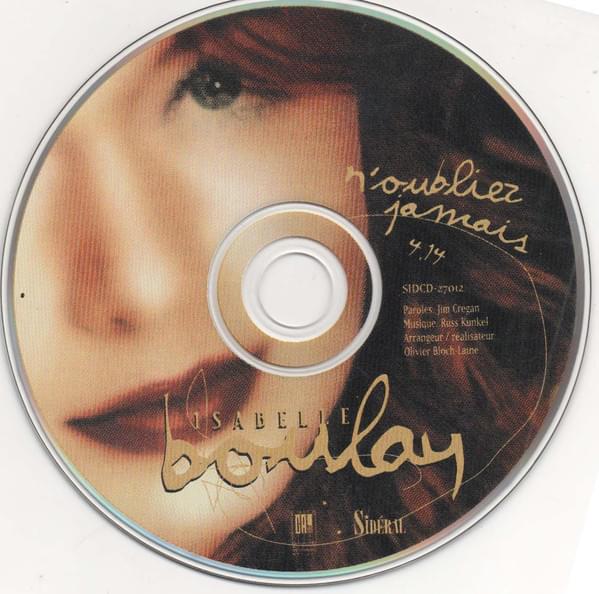 Album cover art for "N’oubliez jamais" by Isabelle Boulay
