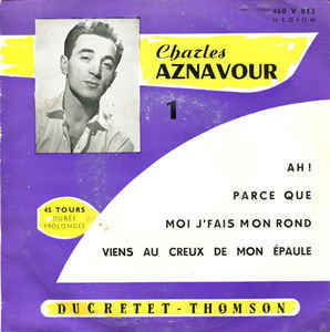 Album cover art for "Parce que" by Charles Aznavour