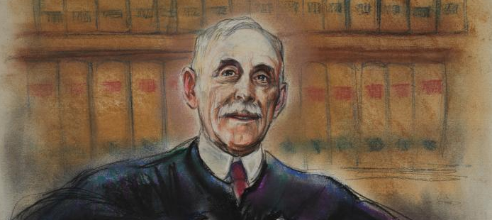 Album cover art for "Old Judge Thayer" by Woody Guthrie