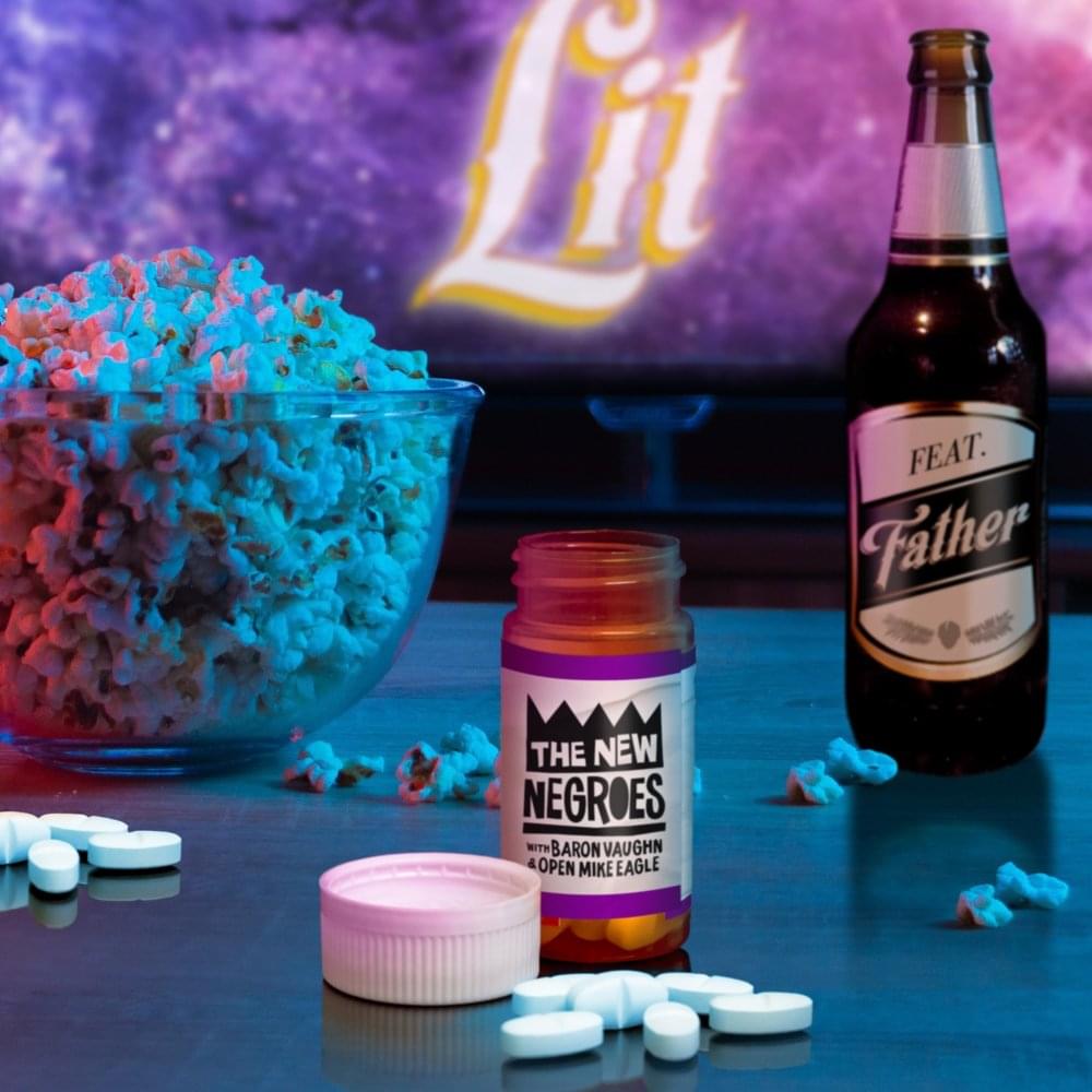 Album cover art for "Lit" by Open Mike Eagle & Father