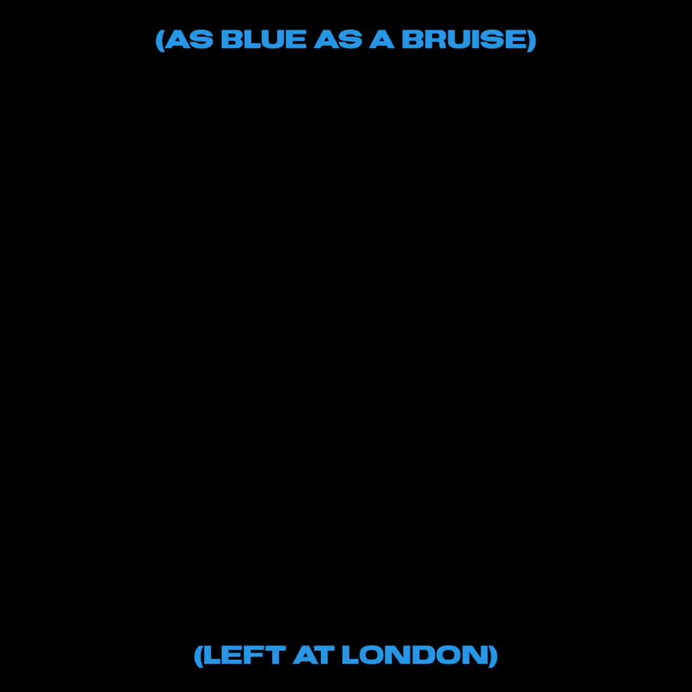 Album cover art for "​as blue as a bruise" by Left at London