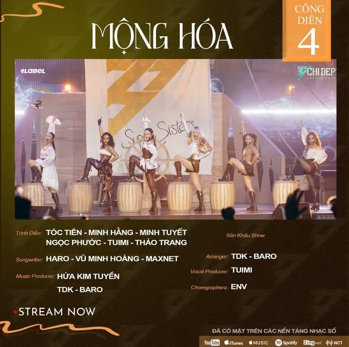Album cover art for "Mộng Hóa" by Đội Tóc Tiên