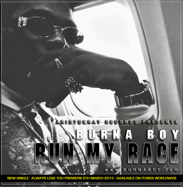 Album cover art for "Run My Race" by Burna Boy