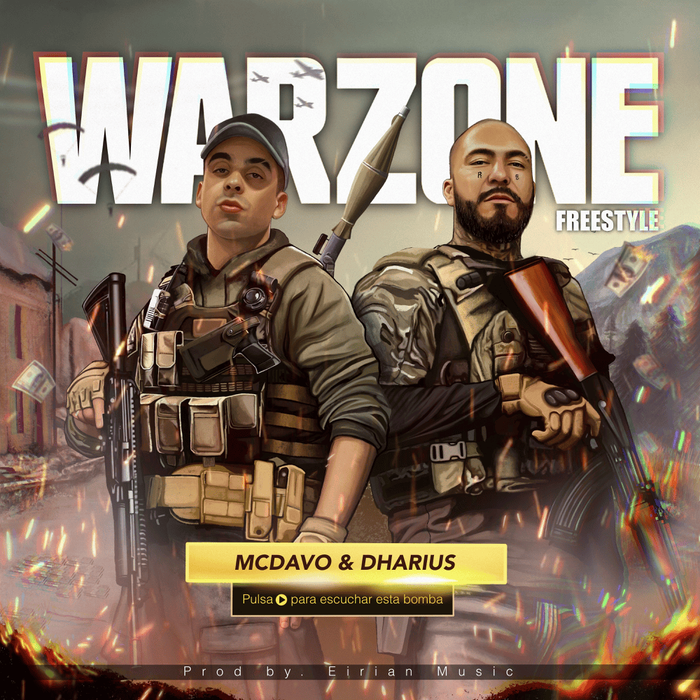 Album cover art for "WARZONE FREESTYLE" by MC Davo