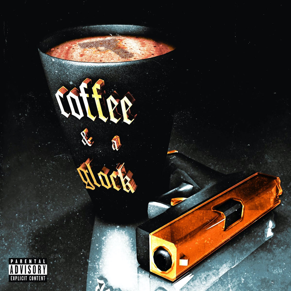 Album cover art for "Coffee & a Glock" by YNG Martyr
