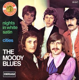 Album cover art for "Nights in White Satin" by The Moody Blues
