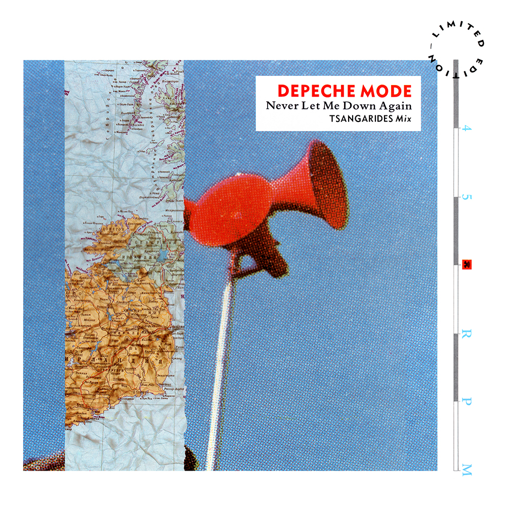 Album cover art for "Never Let Me Down Again (Tsangarides Mix)" by Depeche Mode